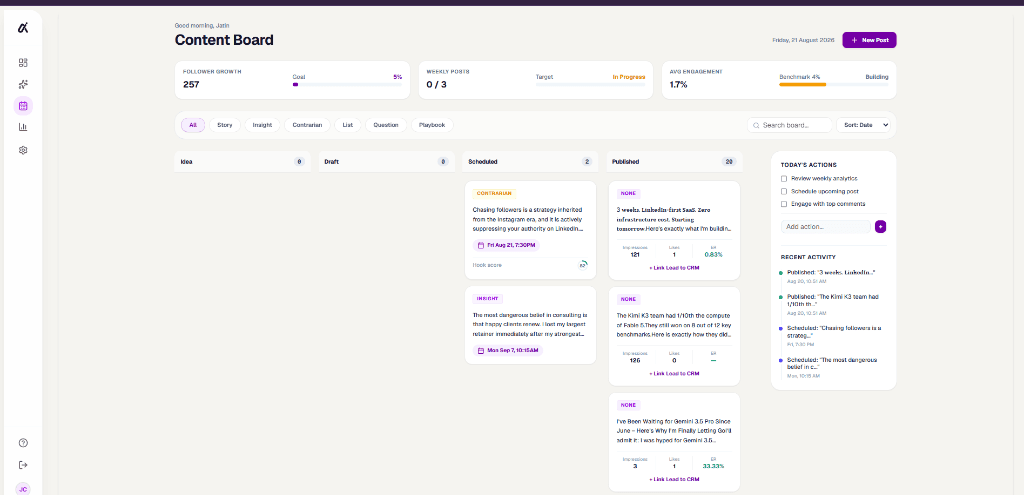 Authormity Content Board and CRM